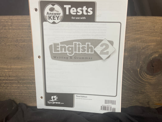 English 2 Tests Answer Key third ed