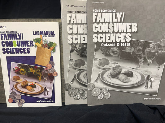 Family/Consumer Sciences set, text, quizzes and tests with key