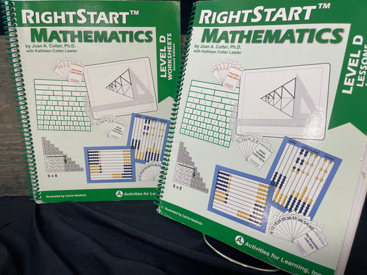 Rightstart Mathematics lessons/worksheets set second ed