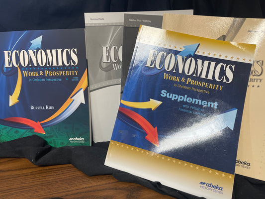 Economics set third ed, text, quizzes and tests with key, answer key, supplement
