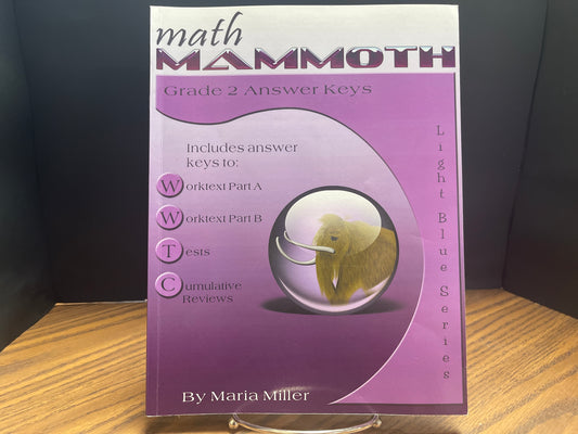 Math Mammoth Grade 2 Answer Keys, with color