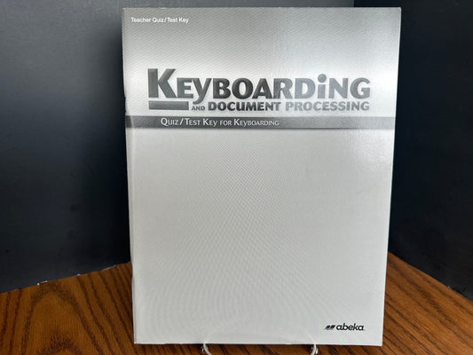 Keyboarding and Document Processing second ed quiz/test key