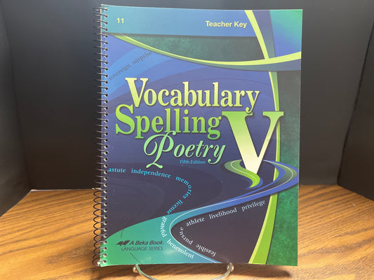 Vocabulary Spelling Poetry V fifth ed teacher key