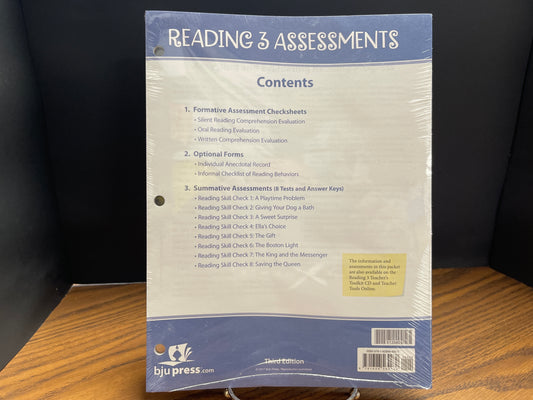 Reading 3 third ed assessments and answer key