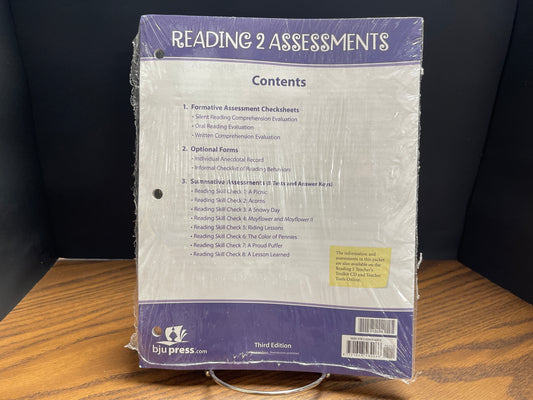 Reading 2 third ed assessments & answer key