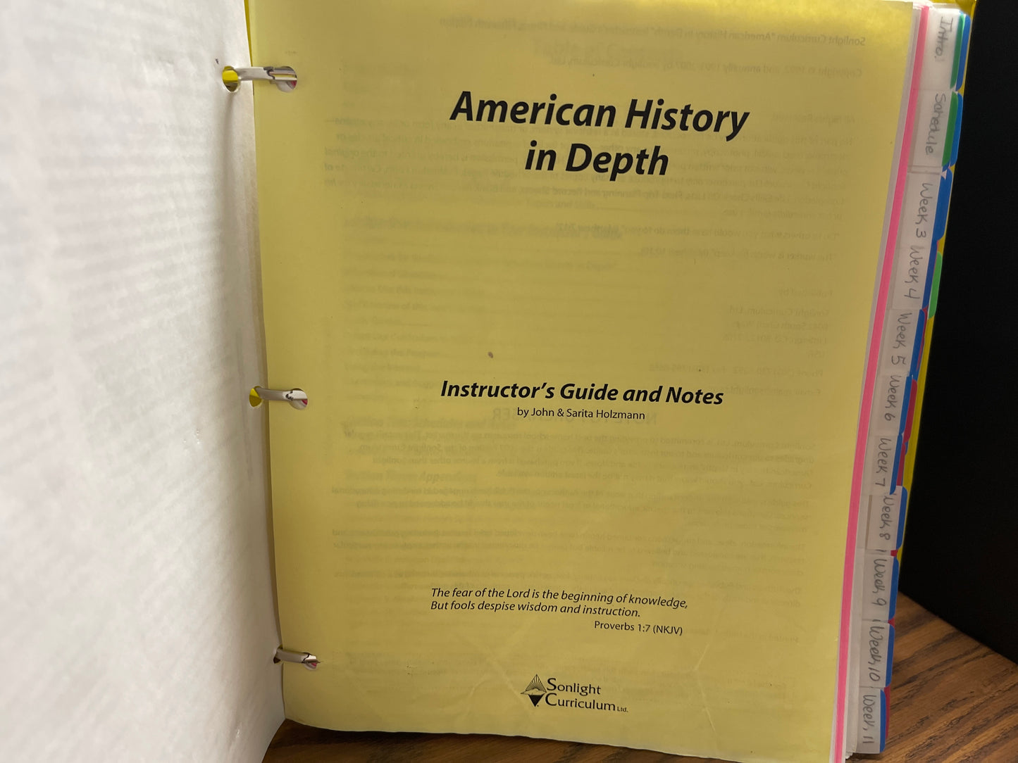 Sonlight American History in Depth guide