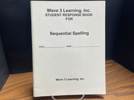 Wave 4 Learning, Inc. Student Response Book for Sequential Spelling