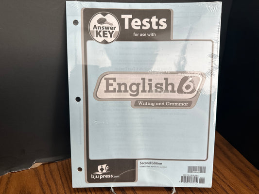 English 6 second ed tests key