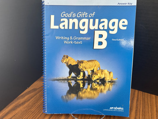 God's Gift of Language B third ed answer key