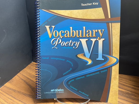 Vocabulary Poetry VI fifth ed key