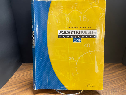Math 5/4 Solutions Manual third ed