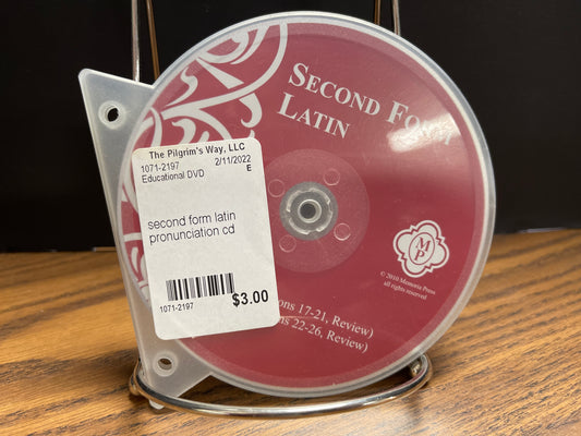 Second Form Latin Pronunciation CD