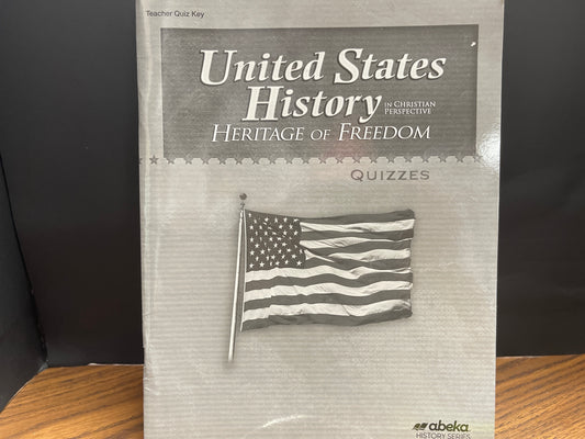 United States History Heritage of Freedom quiz key, third ed