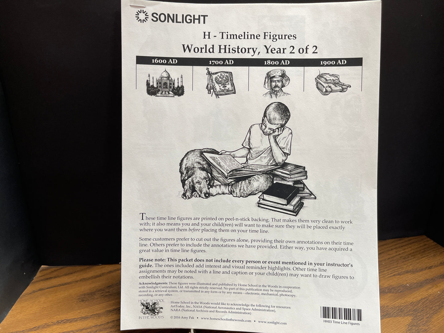 Sonlight H timeline figures