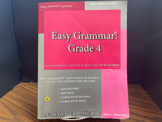 Easy Grammar Grade 4 Teacher Edition