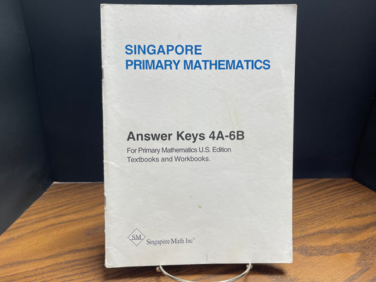 Primary Mathematics answer keys 4A-6B