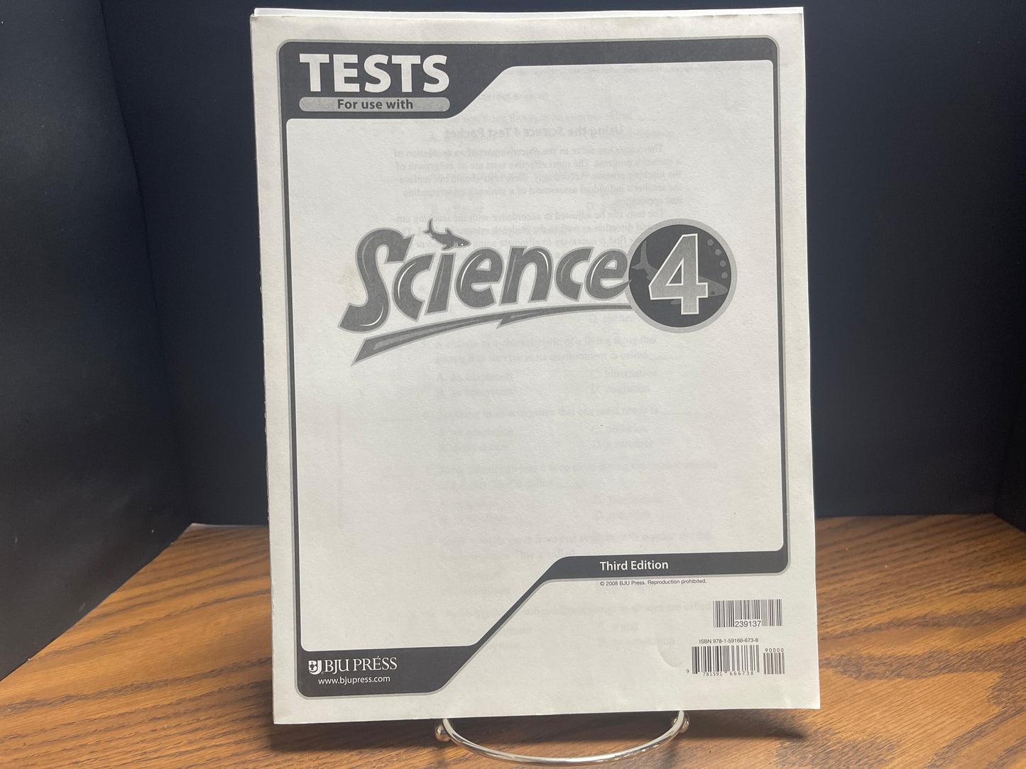 Science 4 third ed tests