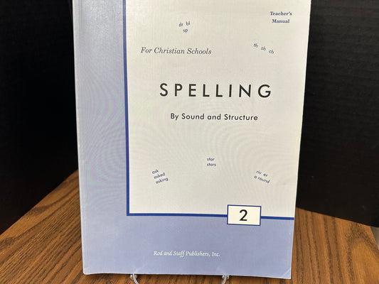 Spelling By Sound and Structure 2 teacher's manual