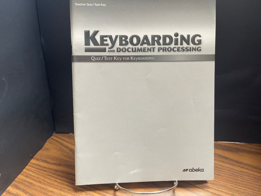 Keyboarding and Document Processing second ed quiz/test key