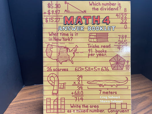 Answer Booklet Math 4