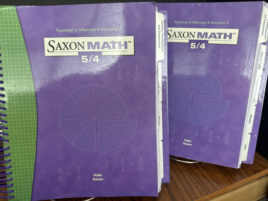 Saxon Math 5/4 third ed Teacher vol 1&2