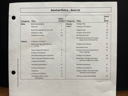 Sonlight American History Parent Guide/Student Guide set