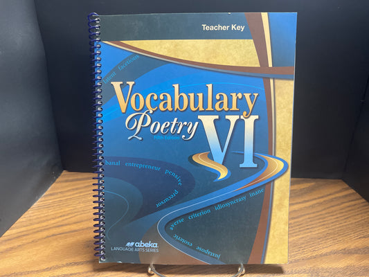 Vocabulary Poetry VI fifth ed key