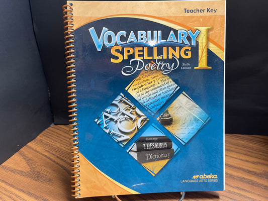 Vocabulary Spelling Poetry I sixth ed key