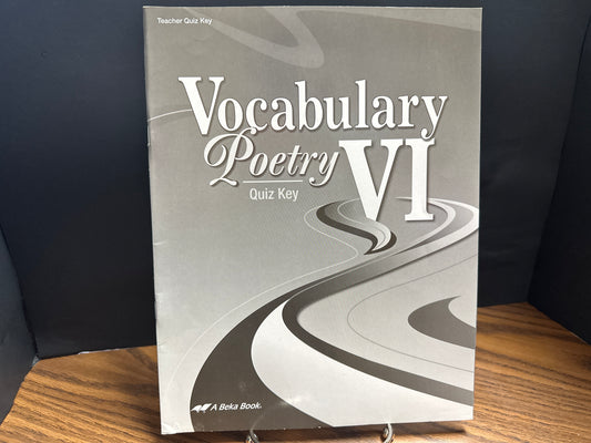 Vocabulary Poetry VI fifth ed quiz key