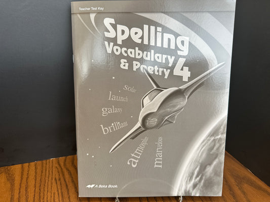 Spelling Vocabulary Poetry 4 third ed key